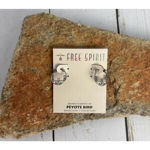 NEW Peyote Bird Intricate‎ Sterling Silver Hoop Earrings J089
